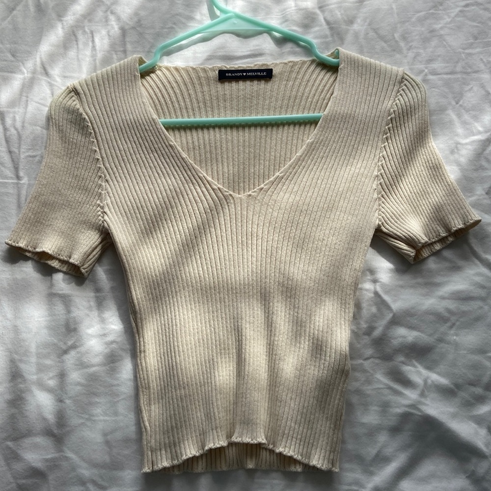 Brand new, brandy Melville cotton v-neck